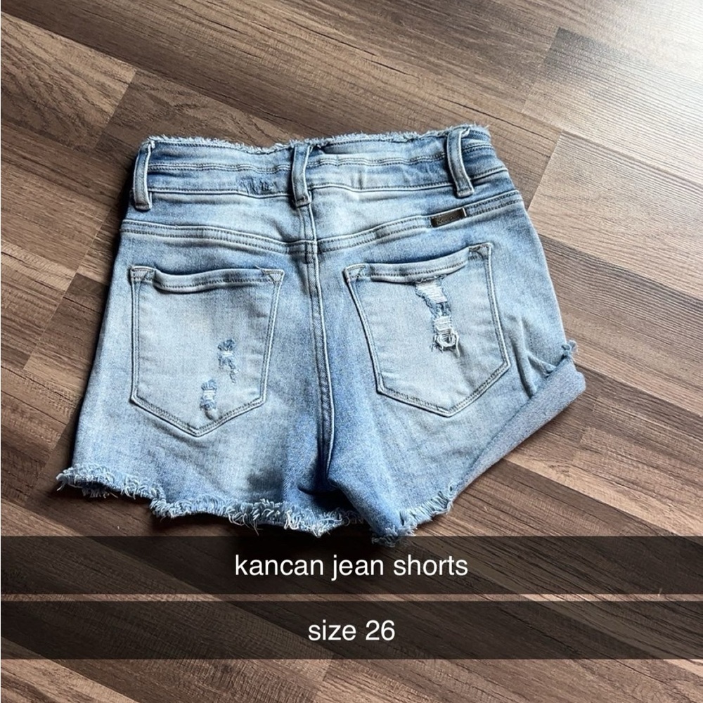 KanCan Blue Distressed Jean Shorts